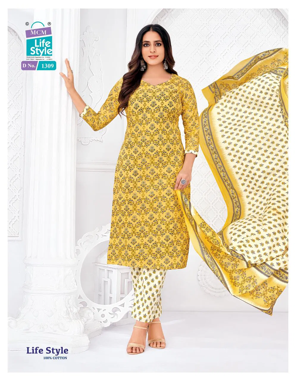 Lifestyle Vol 13 By Mcm Pure Cotton Printed Kurti Pant With Dupatta Wholesale Market In Surat